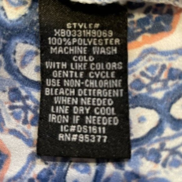 Sanctuary Women's Geometric Print Semi Sheer Peasant Blouse Size Large - Picture 4 of 7